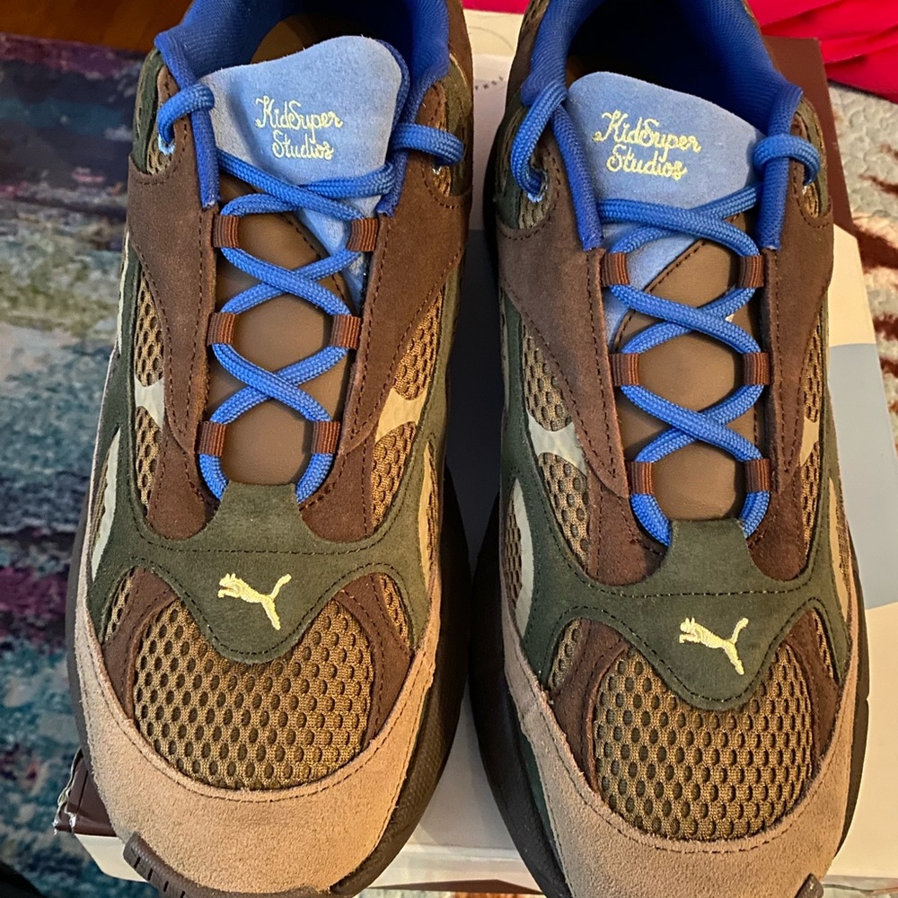 Puma KidSuper Studios Sneakers with Brown and Blue